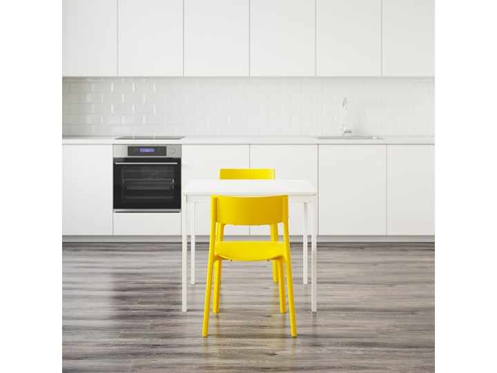 IKEA VANGSTA / JANINGE Stół i 2 krzesła, biały/żółty, 80/120 cm Kategoria Stoły z krzesłami Pomieszczenie Salon