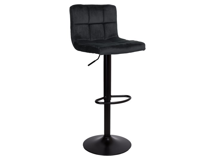 Krzesło obrotowe Arako Black czarne Velvet Wysokość 107 cm Welur Wysokość 87 cm Głębokość 38 cm Metal Styl Nowoczesny