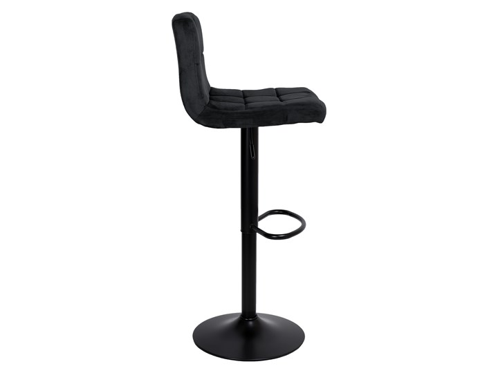 Krzesło obrotowe Arako Black czarne Velvet Wysokość 107 cm Głębokość 38 cm Welur Metal Wysokość 87 cm Pomieszczenie Kuchnia