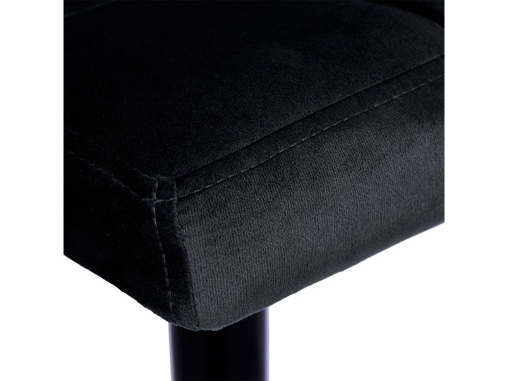 Krzesło obrotowe Arako Black czarne Velvet Wysokość 87 cm Welur Wysokość 107 cm Głębokość 38 cm Metal Pomieszczenie Kuchnia