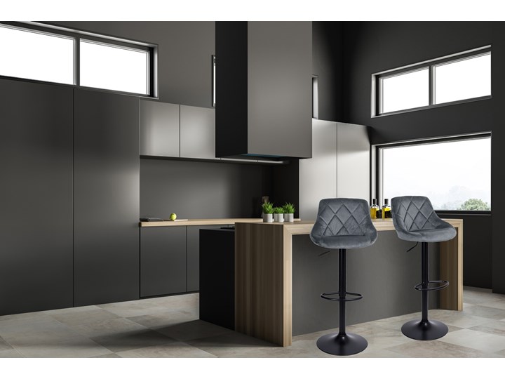 Hoker Cydro Black grafitowy Velvet Wysokość 27 cm Tkanina Głębokość 37 cm Głębokość 38 cm Szerokość 47 cm Welur Pomieszczenie Salon