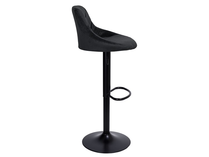Krzesło obrotowe Cydro Black czarne Velvet Głębokość 38 cm Metal Skóra Welur Tkanina Typ Tapicerowane