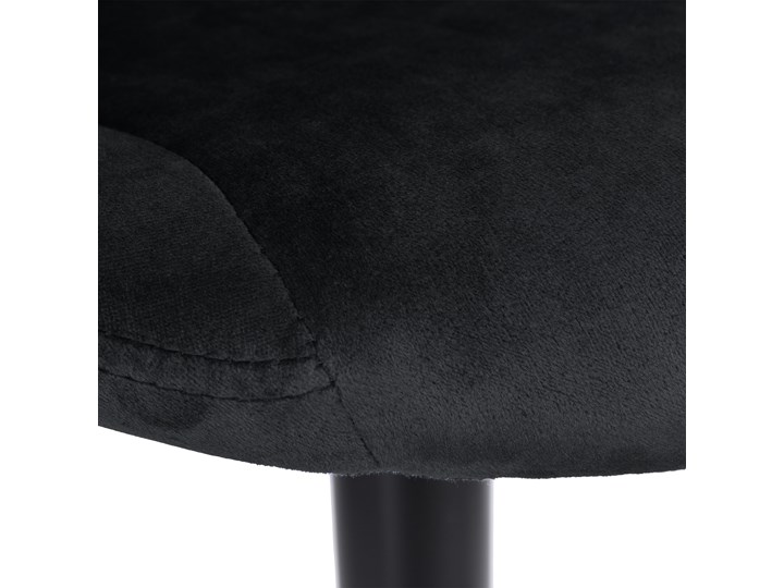 Krzesło obrotowe Cydro Black czarne Velvet Głębokość 38 cm Kolor Czarny Skóra Welur Tkanina Metal Pomieszczenie Biuro i pracownia