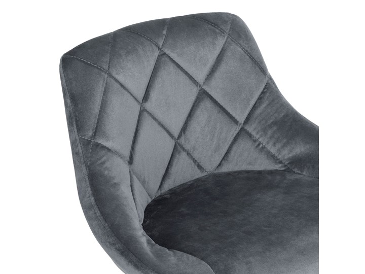 Krzesło obrotowe Cydro Black grafitowe Velvet Typ Tapicerowane Głębokość 38 cm Skóra Metal Welur Tkanina Styl Industrialny