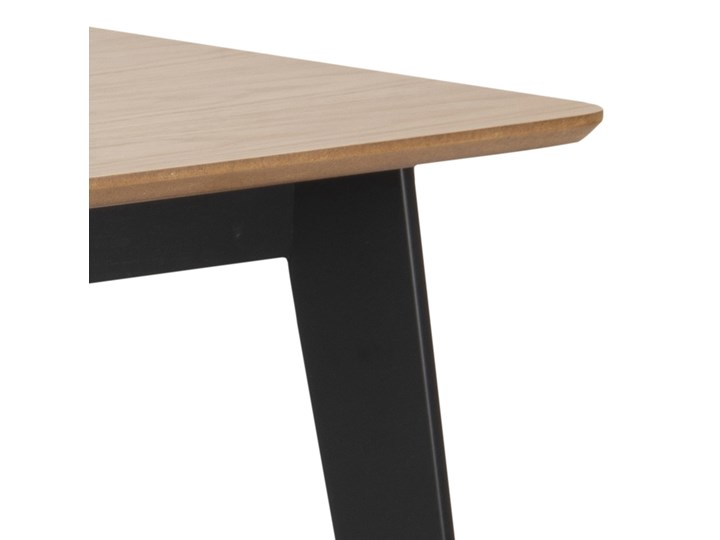 Stół Hanover 120x80 cm naturalny - nogi czarne Drewno Kształt blatu Prostokątny Kolor Brązowy