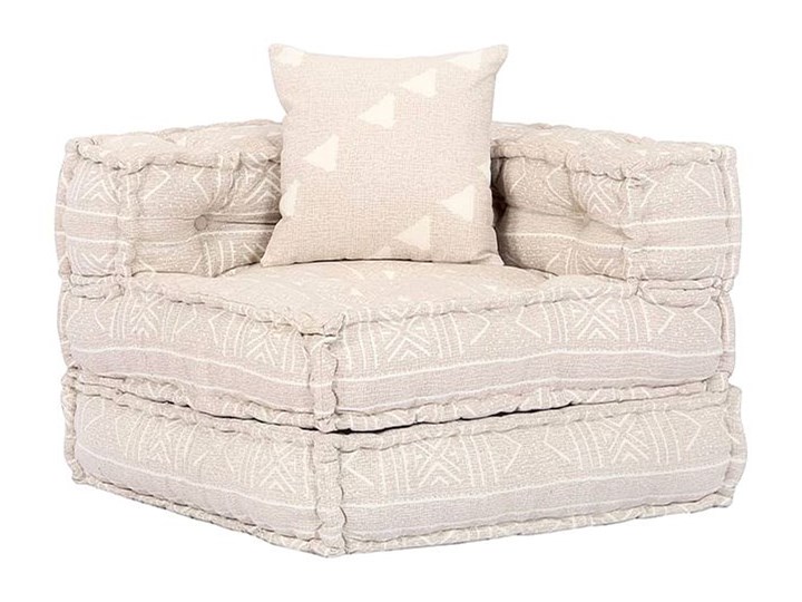 Dwuosobowa beżowa sofa modułowa - Demri 3D Szerokość 70 cm Modułowe Nóżki Bez nóżek