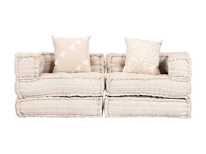 Dwuosobowa beżowa sofa modułowa - Demri 3D Modułowe Szerokość 70 cm Kategoria Sofy i kanapy Pomieszczenie Salon
