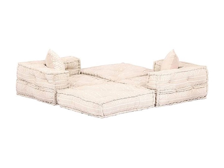 Dwuosobowa beżowa sofa modułowa - Demri 3D Szerokość 70 cm Modułowe Pomieszczenie Salon