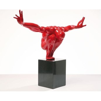 Figurka dekoracyjna Athlet 75x42 cm czerwona