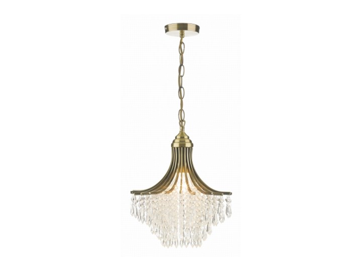 Suri Wisząca Dar Lighting SUR0108 Kolor Złoty Szkło Metal Lampa inspirowana Lampa LED Lampa z kryształkami Mosiądz Kolor Szary