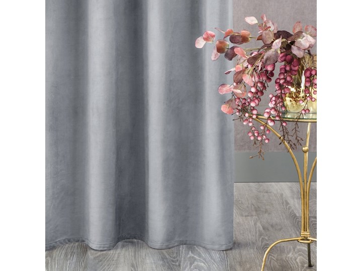 DESIGN 91 Zasłona ROSA z jednokolorowego miękkiego welwetu 140 X 270 cm - Eurofirany.com.pl 135x270 cm 140x270 cm Poliester Zasłona zaciemniająca Mocowanie Tunel Typ Zasłony gotowe