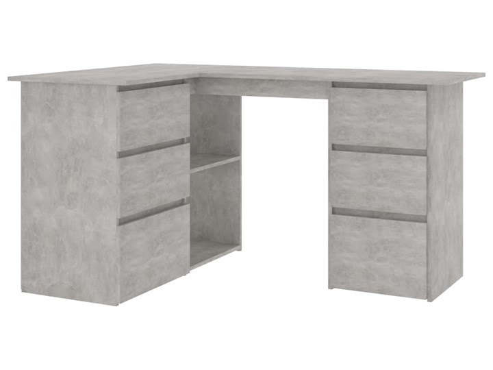 vidaXL Biurko narożne, szarość betonu, 145x100x76 cm, płyta wiórowa Biurko komputerowe Szerokość 145 cm Płyta MDF Szerokość 100 cm Głębokość 100 cm Kolor Szary