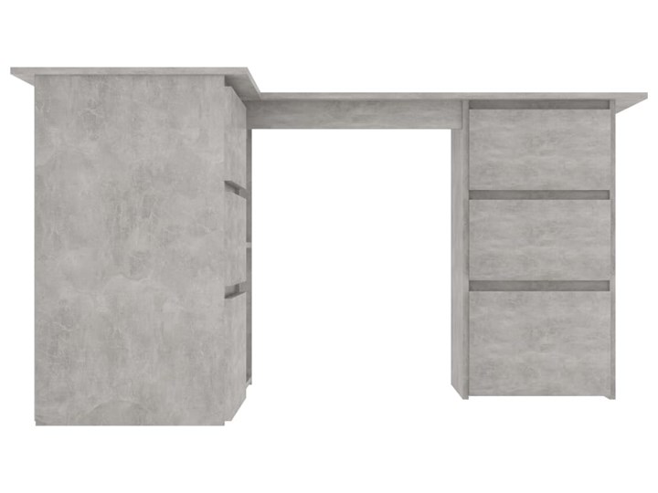 vidaXL Biurko narożne, szarość betonu, 145x100x76 cm, płyta wiórowa Głębokość 100 cm Szerokość 145 cm Płyta MDF Kategoria Biurka Biurko komputerowe Szerokość 100 cm Kolor Szary