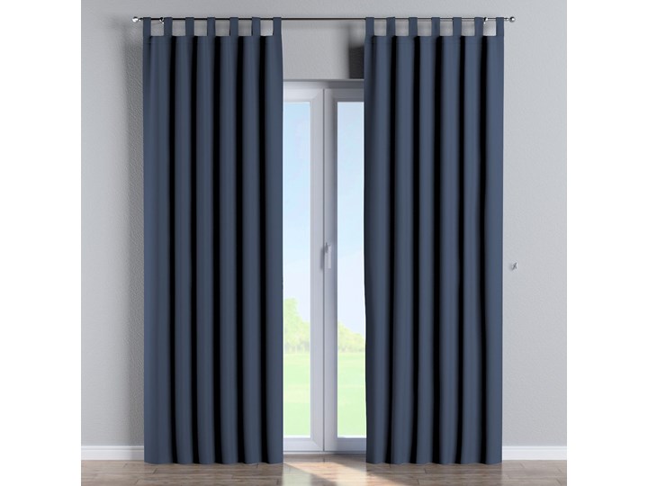 Zasłona zaciemniająca na szelkach 1 szt., granatowy, 1szt 140 × 260 cm, Blackout - zaciemniające Poliester 140x260 cm Pomieszczenie Pokój nastolatka Kategoria Zasłony