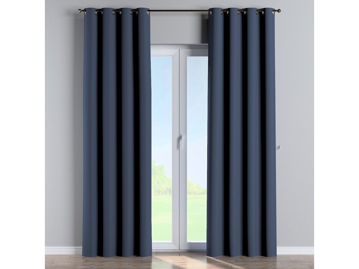 Zasłona zaciemniająca na kółkach 1 szt., granatowy, 1szt 140 × 260 cm, Blackout - zaciemniające Poliester Mocowanie Szelki 140x260 cm Pomieszczenie Salon