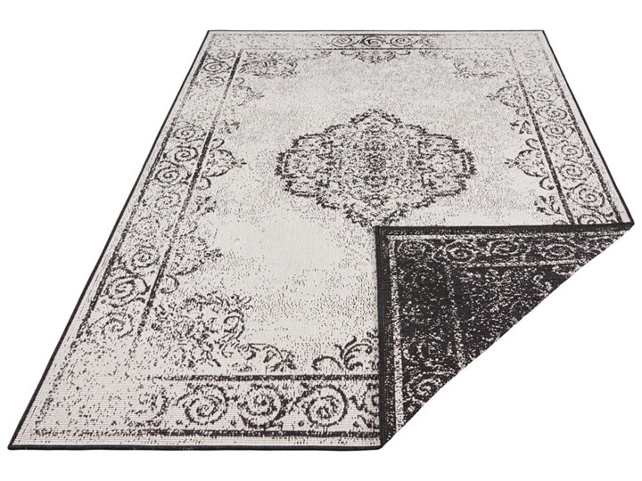 Czarno-kremowy dywan odpowiedni na zewnątrz Bougari Cebu, 80x150 cm Prostokątny Dywany Syntetyk Pomieszczenie Balkon i taras