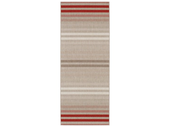 Czerwono-kremowy chodnik odpowiedni na zewnątrz Bougari Paros, 80x200 cm Prostokątny Syntetyk Chodniki Dywany Kolor Czerwony