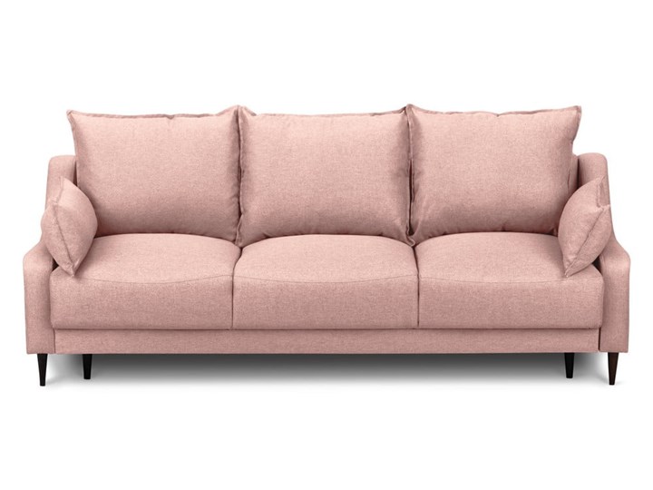 Różowa rozkładana sofa ze schowkiem Mazzini Sofas Ancolie, 215 cm Boki Z bokami Typ Gładkie