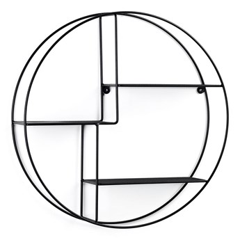Czarna okrągła półka Kave Home, ø 55 cm