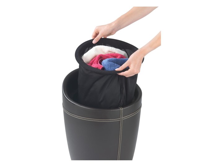Biały kosz na pranie i taboret w jednym Wenko Candy Look, 20 l