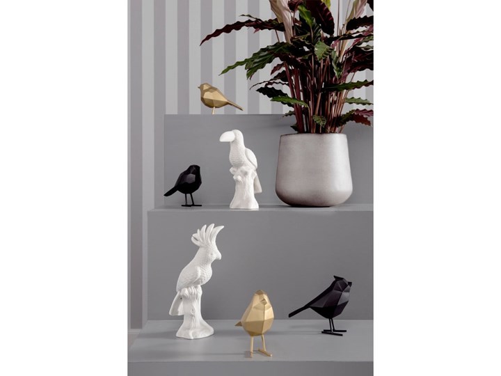 Figurka dekoracyjna w kształcie ptaszka w kolorze złota PT LIVING Bird Large Statue Zwierzęta Żywica Kolor Złoty