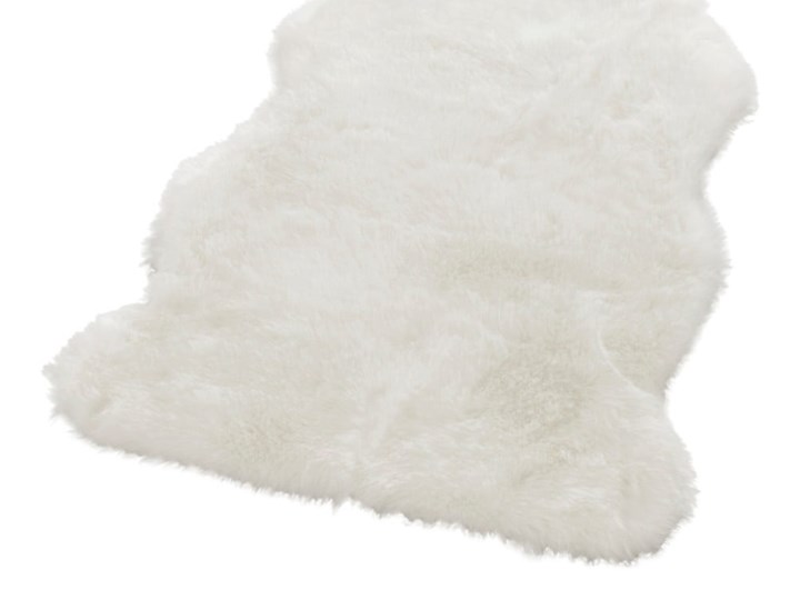 Biała sztuczna skóra Mint Rugs Uni Soft, 120x170 cm Skóry Nieregularny Poliester Akryl Dywany Pomieszczenie Salon