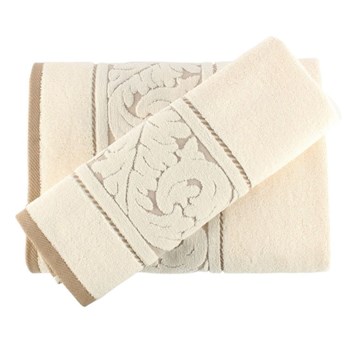 Zestaw kremowych bawełnianych ręczników Sultan Cream