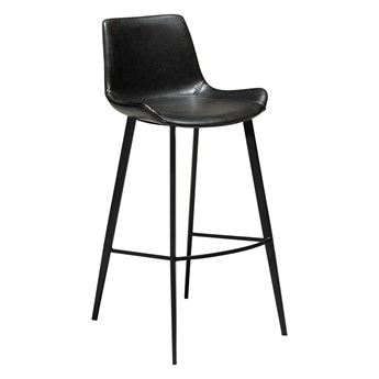 Czarny hoker z imitacji skóry DAN–FORM Denmark Hype, wys. 102 cm