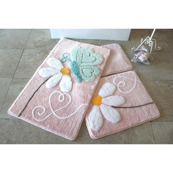 Zestaw 3 dywaników łazienkowych Alessia Ponte Pink