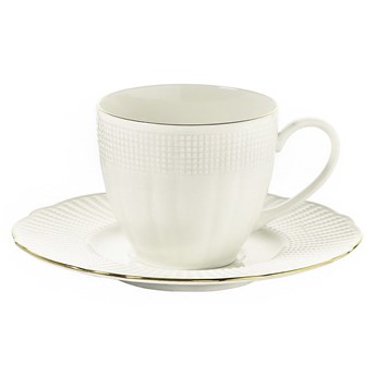 Zestaw 6 porcelanowych filiżanek ze spodkami Kutahya Café, 200 ml