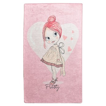 Różowy antypoślizgowy dywan dziecięcy Conceptum Hypnose Pretty, 140x190 cm