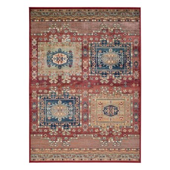 Czerwony dywan z wiskozy Universal Ornament, 140x200 cm