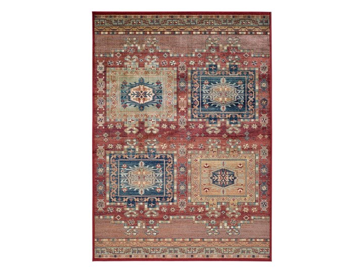 Czerwony dywan z wiskozy Universal Ornament, 120x170 cm Prostokątny Wiskoza Kategoria Dywany Dywany Wełna Chodniki Bawełna Wzór Orientalny