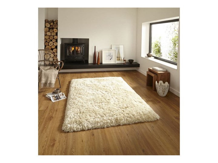 Jasnokremowy ręcznie tkany dywan Think Rugs Polar PL Cream, 120x170 cm Dywany Bawełna Mikrofibra Prostokątny Akryl Kategoria Dywany