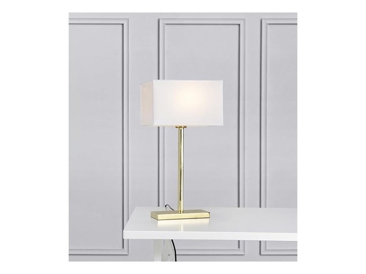 Lampa stołowa w biało-kolorze złota Markslöjd Savoy Styl Nowoczesny Styl Skandynawski