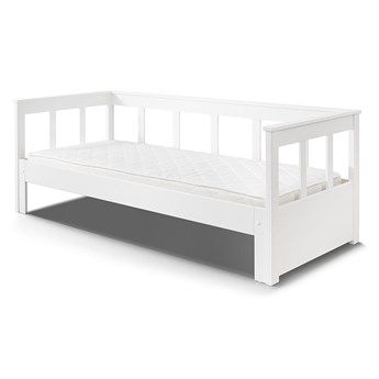 Biała rama łóżka z litego drewna sosnowego Vipack Pino, 200x90 cm