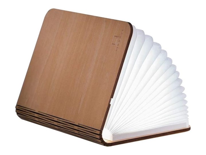 Jasnobrązowa lampka stołowa LED z drewna klonowego w kształcie księgi Gingko Booklight Kolor Beżowy Lampa LED Kategoria Lampy stołowe