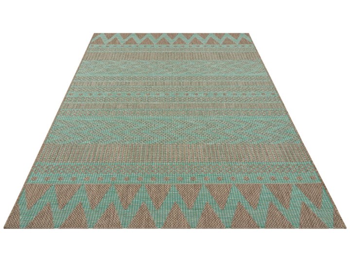 Zielono-beżowy dywan odpowiedni na zewnątrz Bougari Sidon, 160x230 cm Syntetyk Prostokątny Dywany Chodniki Wzór Geometryczny