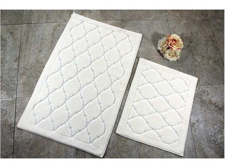 Zestaw 2 dywaników łazienkowych ze 100% bawełny Dante Ecru 60x100 cm 50x60 cm Bawełna Prostokątny Kategoria Dywaniki łazienkowe