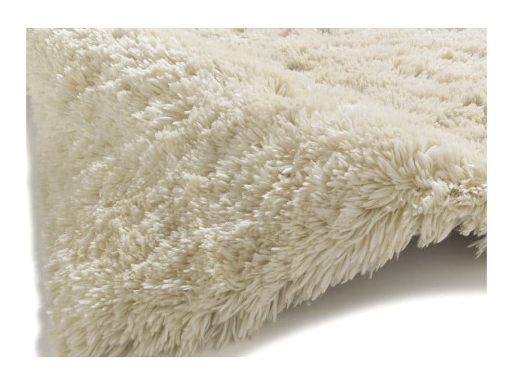 Jasnokremowy ręcznie tkany dywan Think Rugs Polar PL Cream, 120x170 cm Mikrofibra Dywany Prostokątny Bawełna Akryl Pomieszczenie Salon