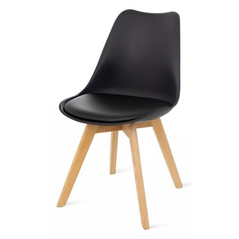 Zestaw 2 czarnych krzeseł z bukowymi nogami loomi.design Retro