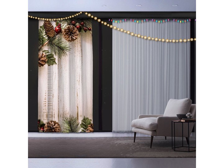Świąteczna zasłona Pine Tree, 140x260 cm Pomieszczenie Salon Zasłona zaciemniająca Wzór Święta