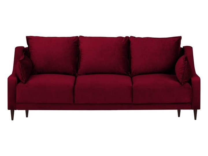 Czerwona rozkładana sofa ze schowkiem Mazzini Sofas Freesia, 215 cm Głębokość 135 cm Typ Gładkie