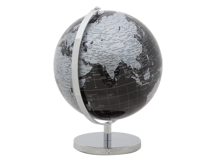 Globus dekoracyjny Mauro Ferretti Dark World, ⌀ 25 cm Tworzywo sztuczne Metal Kolor Srebrny Globusy Kategoria Figury i rzeźby