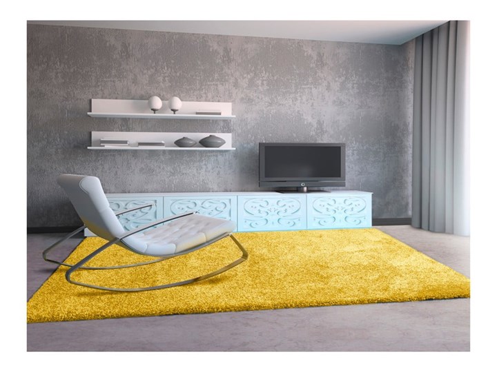 Żółty dywan Universal Aqua, 100x150 cm Syntetyk Pomieszczenie Pokój nastolatka Dywany Juta Prostokątny Pomieszczenie Sypialnia