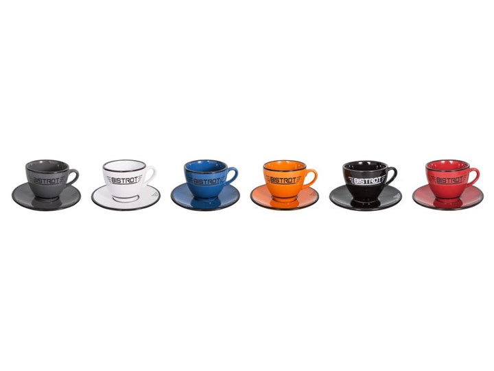 Zestaw 6 ceramicznych filiżanek ze spodkami Antic Line Bistrot Ceramika Kategoria Filiżanki Kolor Wielokolorowy
