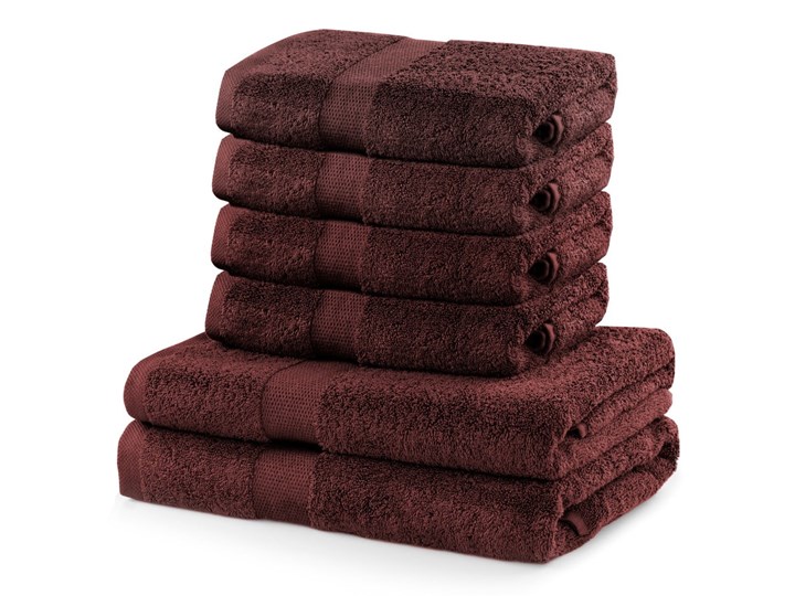 Komplet 6 brązowych ręczników DecoKing Marina Bawełna 50x100 cm Ręcznik kąpielowy Łazienkowe Komplet ręczników 70x140 cm Kategoria Ręczniki