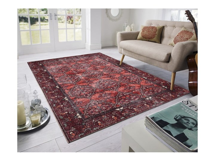 Czerwony dywan Floorita Bosforo, 80x150 cm Poliester Dywany Bawełna Prostokątny Wzór Orientalny