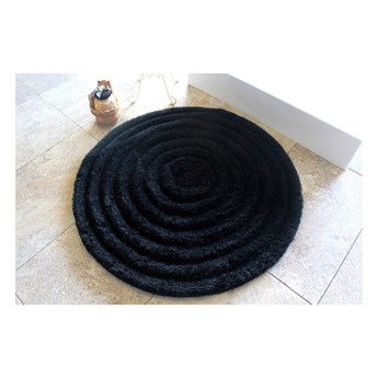 Dywanik łazienkowy Round Black, Ø 90 cm