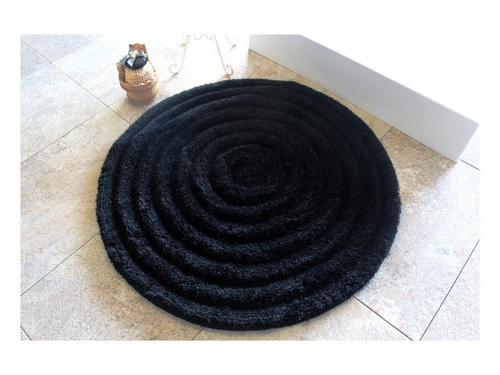 Dywanik łazienkowy Round Black, Ø 90 cm Okrągły Kolor Czarny Kategoria Dywaniki łazienkowe